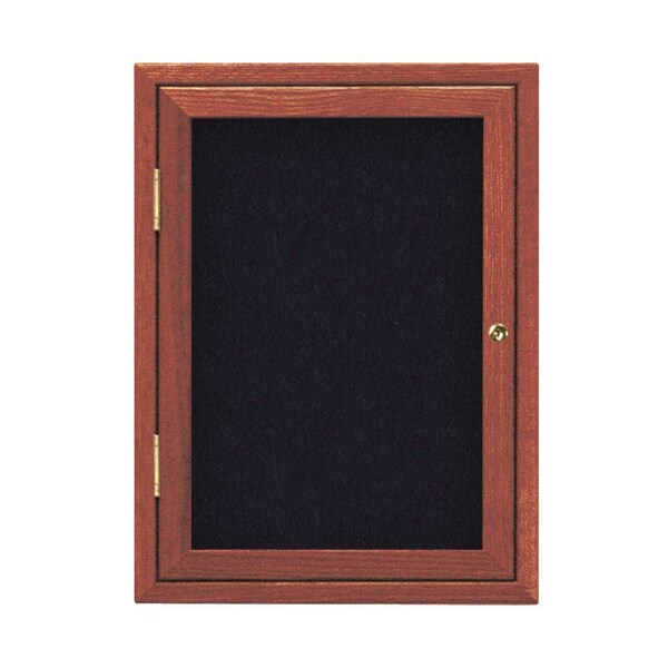 Sliding Glass Door Radius Letterboard, Hdr, 72"x48", Satin/Blue